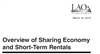 Thumbnail for Overview of Sharing Economy and Short-Term Rentals