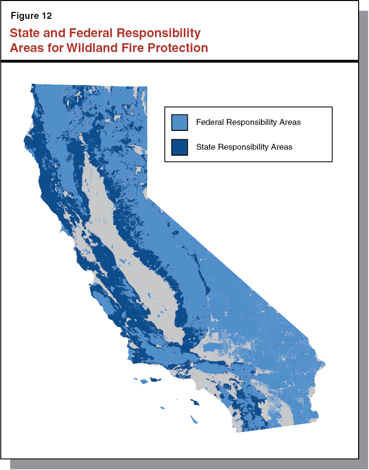 Figure 12 - State and Federal Responsibility Areas for Wildland Fire Protection