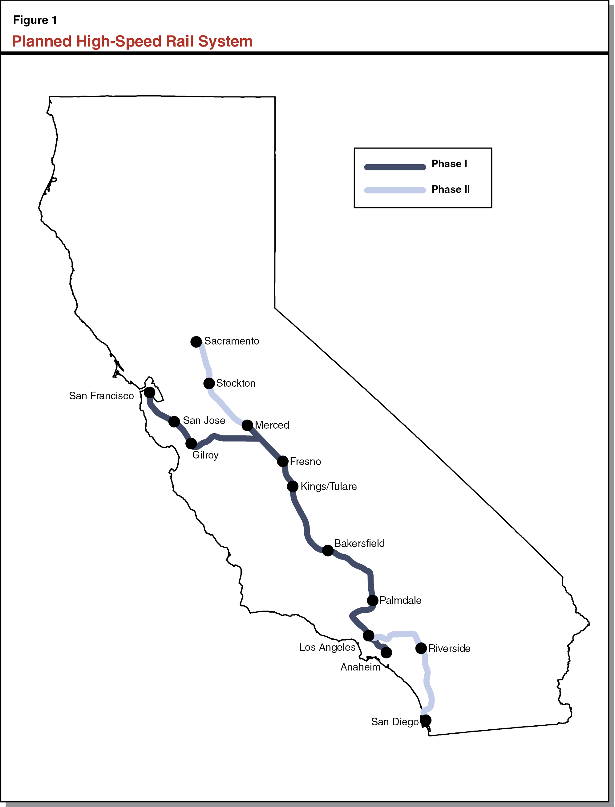 Figure 1 - Planned High-Speed Rail System