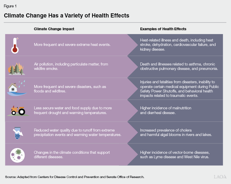 Figure 1 - Climate Change Has a Variety of Health Effects (Health Version)
