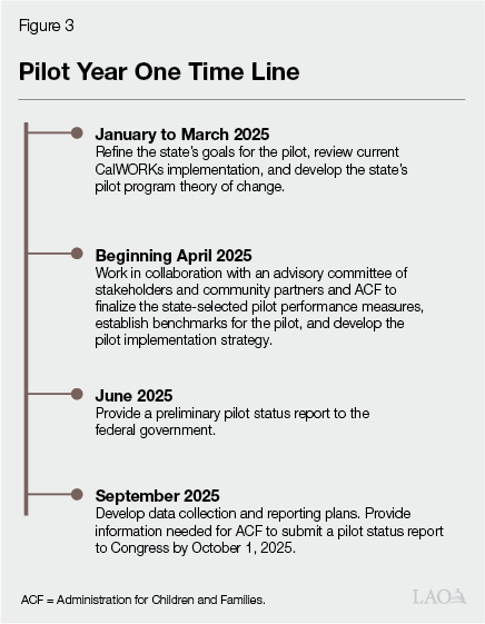 Figure 3: Pilot Year One Time Line