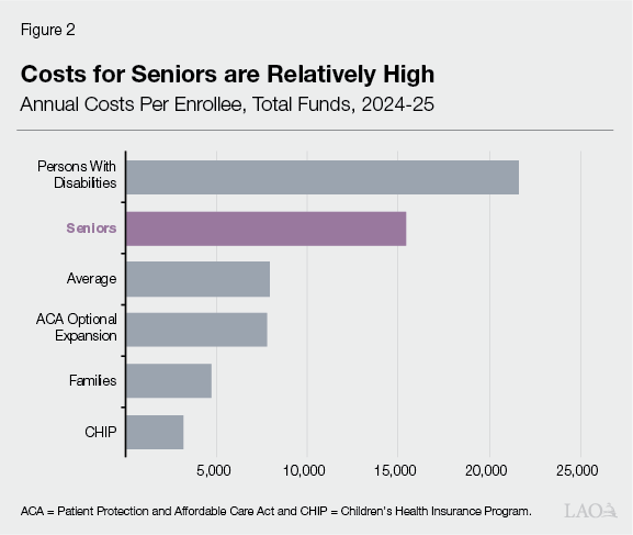 Figure 2 - Costs for seniors are relatively high